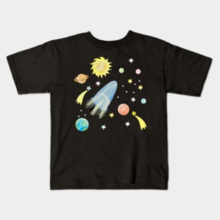 space elements, stars and planets Kids T-Shirt